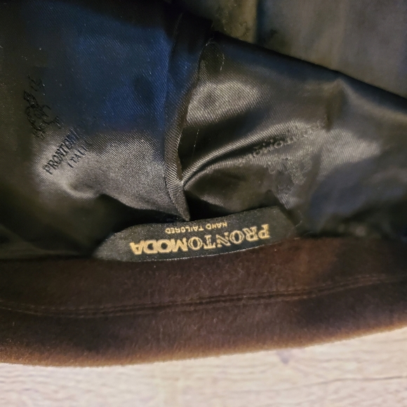 PRONTOMODA MEN'S SINGLE BREASTED FULL LENGTH TOP COAT CASHMERE LAMB WOOL SIZE 48 - Picture 13 of 16